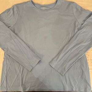 L.L. Bean Women’s Pima Cotton  Light Blue Long Sleeve Tee